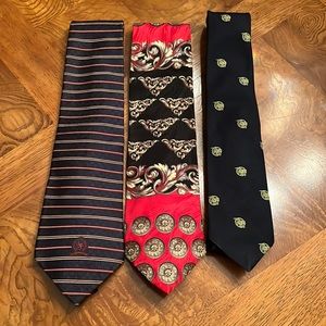 Men’s designer, silk ties, Tommy, Hilfiger, Prima, Italy castle